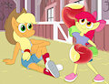 Applebloom Trains with Applejack