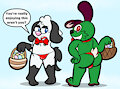 Bun and Oddy's Easter Suits (by KaoBuns)