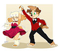 Dancing Dogs by ZiggyFoxx