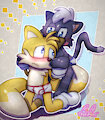 tails and oc by OneChanART