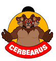 Conbadge - Cerbearus by Domafox