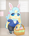 office easter bunny by Pyritie