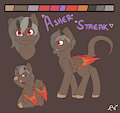 Asher Streak - OC Char Ref (slightly outdated) by AsherSketch