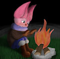 A little rest near the campfire by Oxodraw