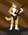 Guitar Wolfie by wolfiepaws