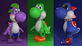 Triple Yoshi pack for Blender (outdated) - Updated by TribalDragon