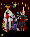 Spooky Sketches - Final Fantasy Family Fun by GrayscaleRain