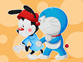 COMM: Doraemon Punched Wakko by AlbinoTurtle