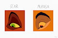 Scar and Mufasa eye study by Tayarinne