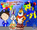 Bugs Bunny and Tony the Tiger's birthday