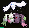 WhiteLopmon, Terriermon and Lopmon