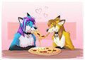 Pizza Date (by Galeb) by NyaaaFoxX