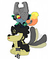 Toon Wolf Link and Midna