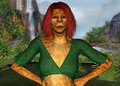 New female anthro by aldain