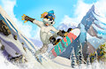 Lucky Snowboard by pandapaco