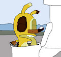 Bagel Pukes in his Toilet Car by BlueFishGuyFan600