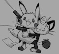Team Rocket Meowth x Pikachu 2 sketch