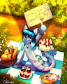 Cute lamia gives you a gift