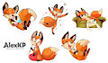 Luna the fox arts pack (redraw stickers from VK)