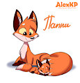 Pappy the fox and his little child by AlexUmkaArt