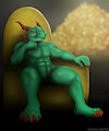 Dragon on a throne