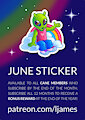 June Patreon sticker