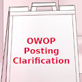 OWOP - Posting Clarification (See Description)