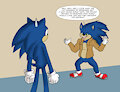 Movie Sonic meets Ugly Sonic