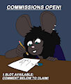 2022 June/July commissions open (TAKEN)