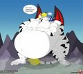 Mega-Huge and Heavy Demont by UnknownWolf, colored by me by CashewLou