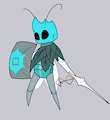 Cyan as a Hollownight bug warrior