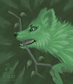 Green wolf by lOcelotkal