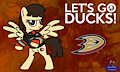 Wildfire being a super fan of the Anaheim Ducks