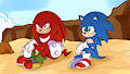 Amistad entre Knuckles y Sonic by AngelDeLaVerdad