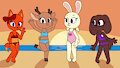 The girls at the beach by pazymomo