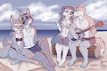The Bad Guys / Road Rovers beach party by HeresyArt
