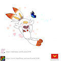 My first digital art Hibani (Scorbunny) by Konila
