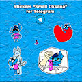 Stickers "Small Oksana" for Telegram