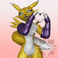 Renamon heart shape