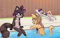 Poolside Chat by Geekycoon