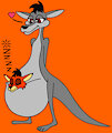 Kangaroo and Baby Deer by RetroBlackie