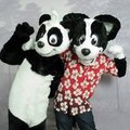 Roni and Parinton's fursuits by pandapaco
