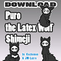 Puro the Latex Wolf Shimeji | Comm by JMLuxro