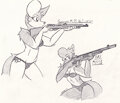 Girls and Guns Sketches 1
