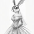 Judy Hopps, charcoal brush test by MephitusLePew