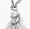 Judy Hopps, charcoal brush test