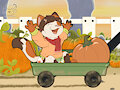 Amber's Pumpkin Cart Ride -By LittleBearArnold-