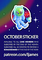 October Patreon sticker