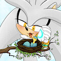 Silver the Hedgehog - inktober theme Nest