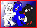 Group hug in trio